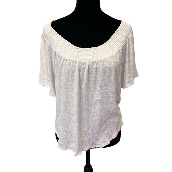 Y2K O’Neill White Flowy Tunic Oversized Top beachy surf vacation coquette hawaii - Picture 1 of 10